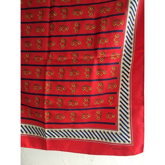 Cappagallo Red Scarf Water Repellent Headscarf Rain Accessory - Picture 4 of 5